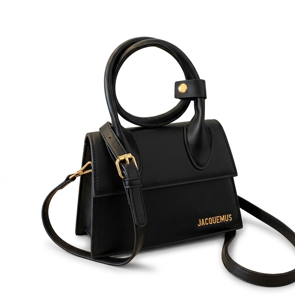 Architectural Top-Handle Flap Bag