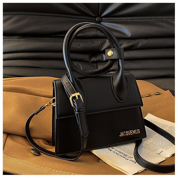 Architectural Top-Handle Flap Bag