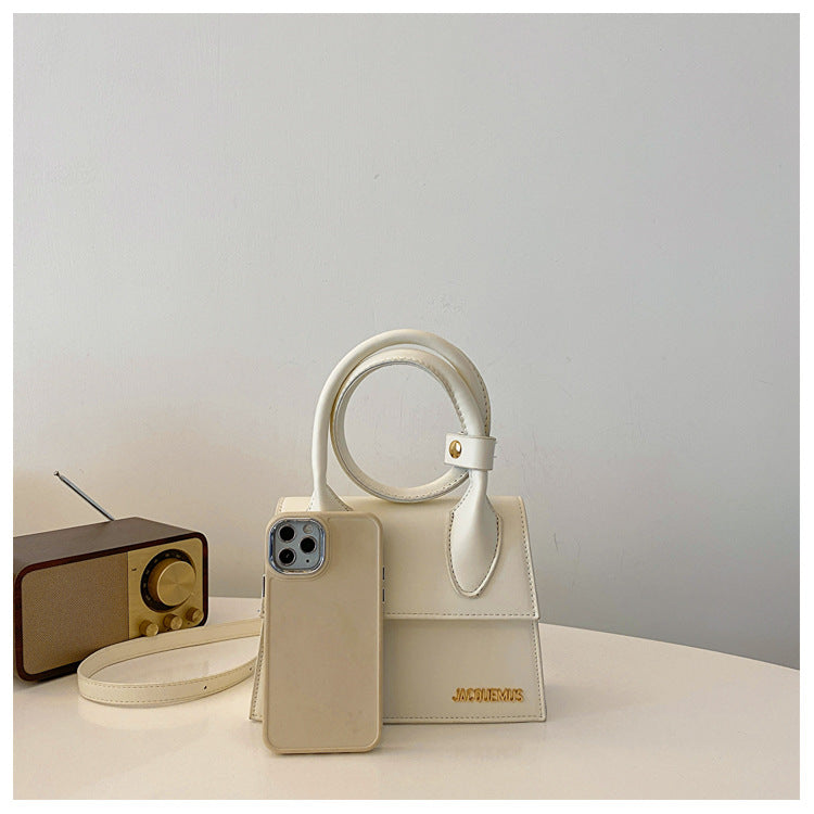 Architectural Top-Handle Flap Bag