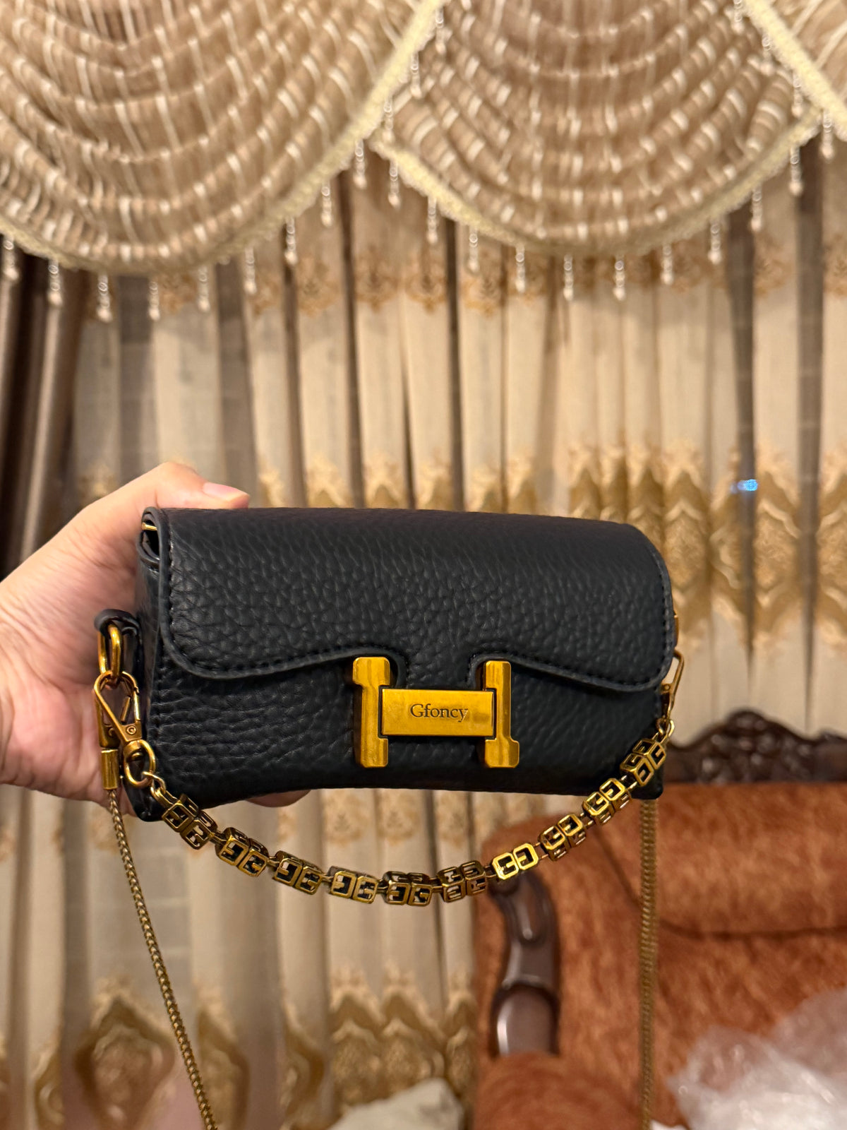 The Gfoncy Textured Geometric Shoulder Bag