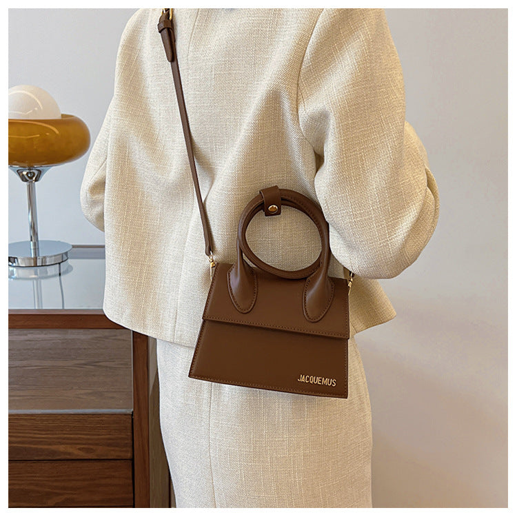 Architectural Top-Handle Flap Bag