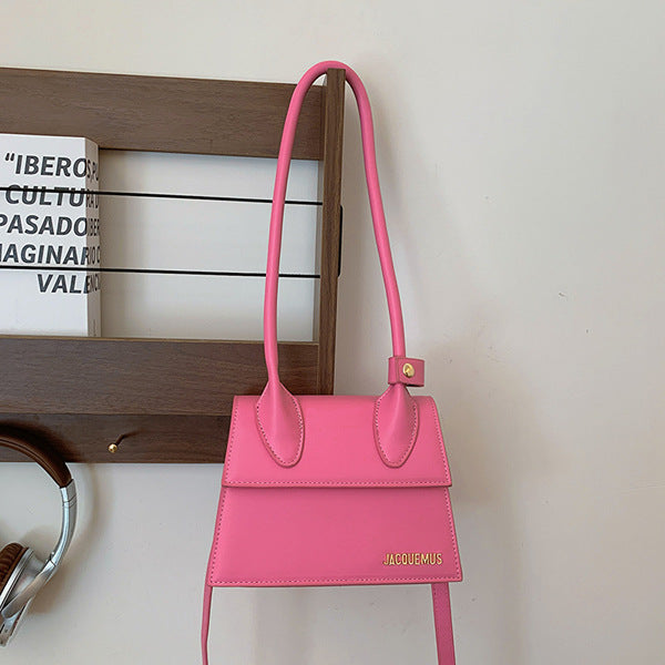 Architectural Top-Handle Flap Bag