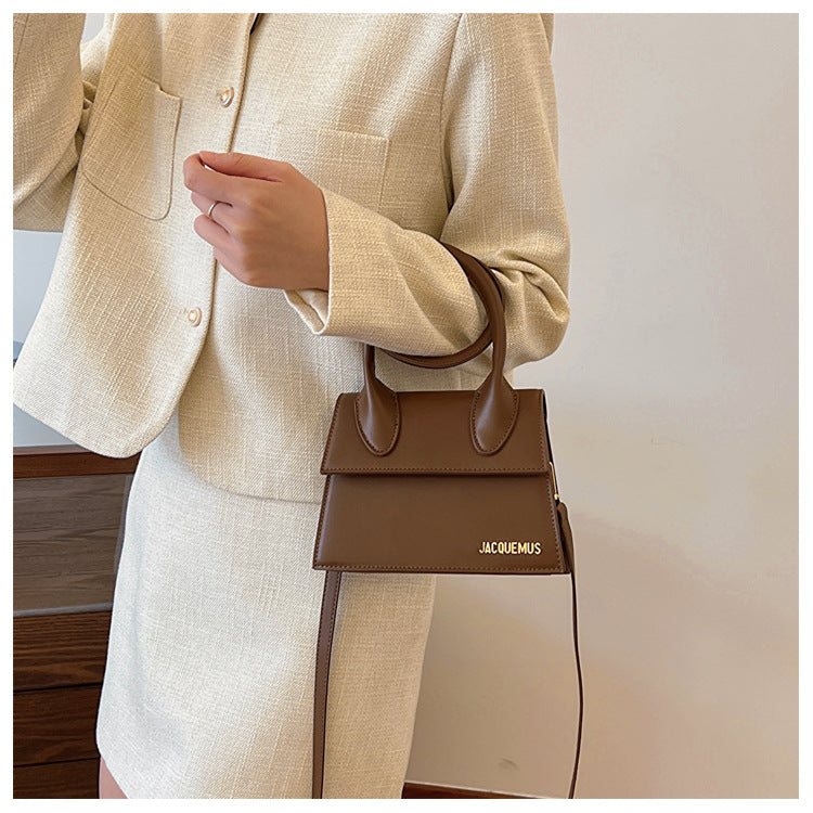 Architectural Top-Handle Flap Bag