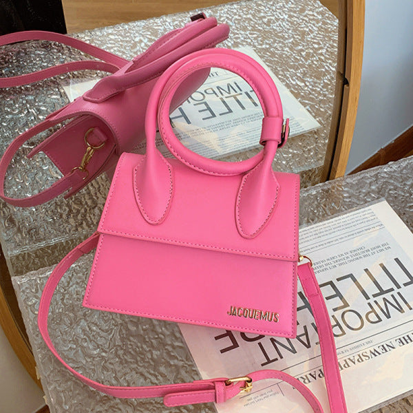 Architectural Top-Handle Flap Bag
