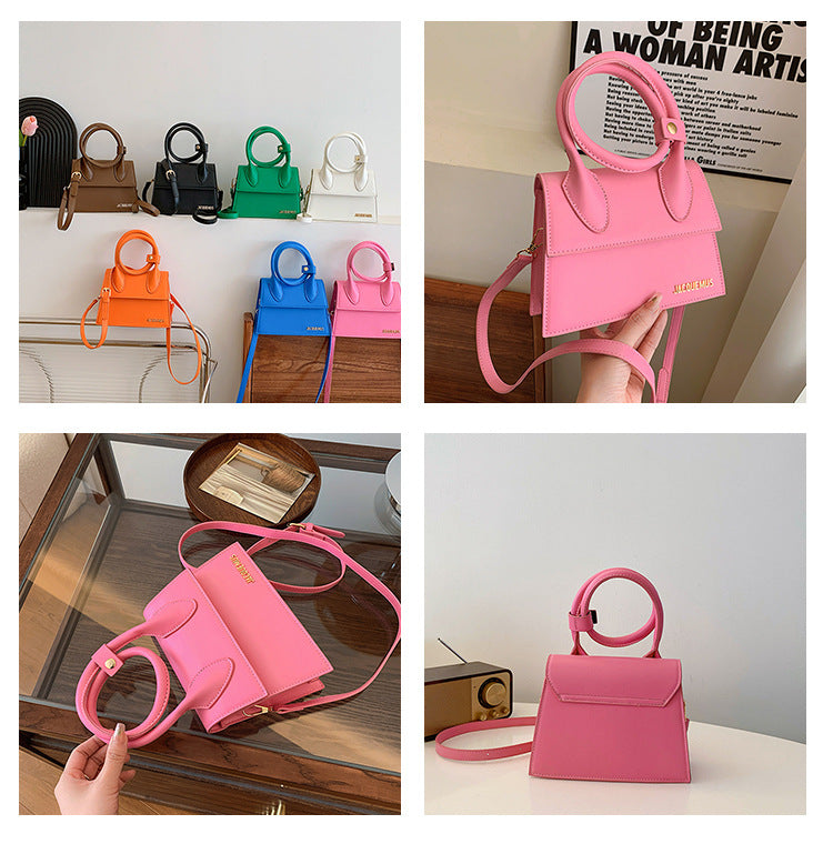 Architectural Top-Handle Flap Bag