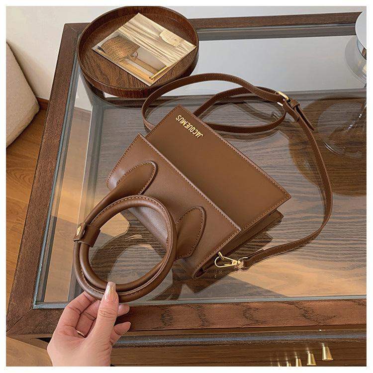 Architectural Top-Handle Flap Bag