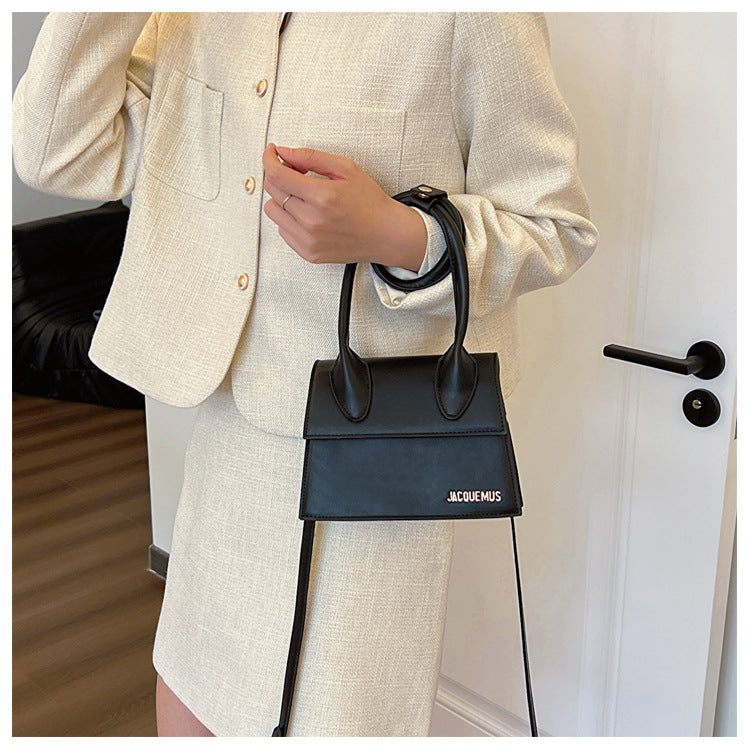 Architectural Top-Handle Flap Bag