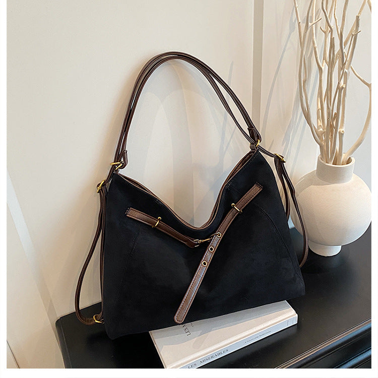 Vintage Slouchy Suede Hobo Bag | Soft Large Capacity Shoulder Tote