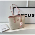 Elegant Embossed Shoulder Tote Bag | Large Capacity Work & Daily Bag with Plush Charm