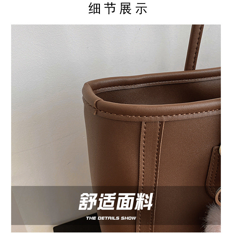 Minimalist Faux Leather Everyday Shoulder Tote Bag | Work Commuter Handbag