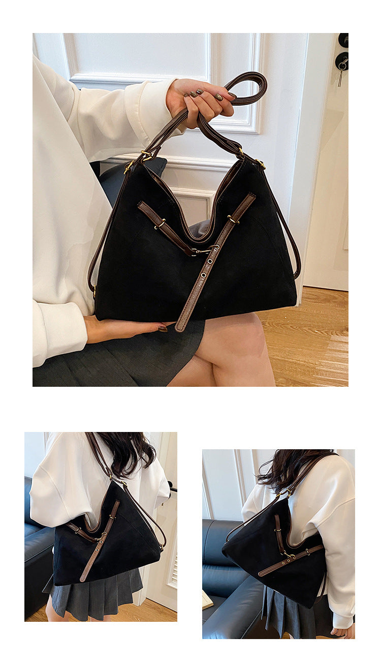 Vintage Slouchy Suede Hobo Bag | Soft Large Capacity Shoulder Tote
