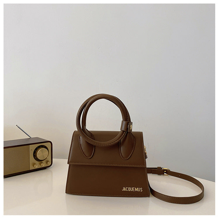 Architectural Top-Handle Flap Bag