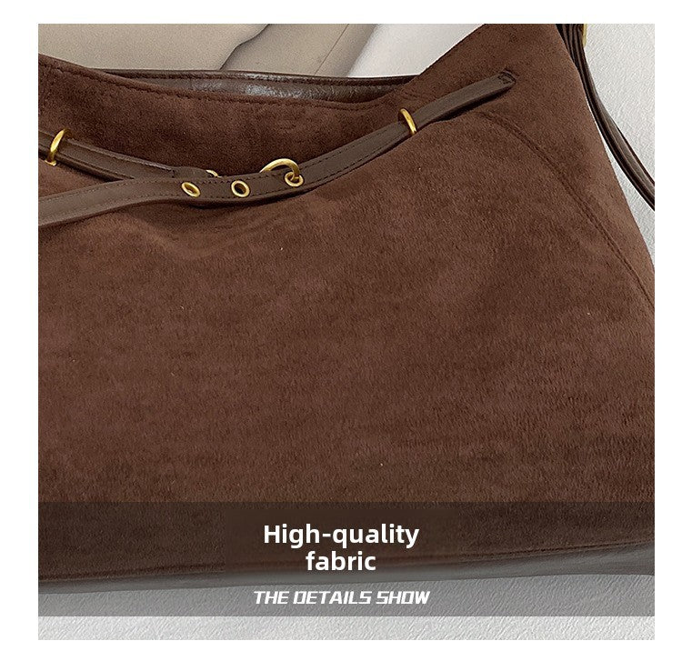 Vintage Slouchy Suede Hobo Bag | Soft Large Capacity Shoulder Tote