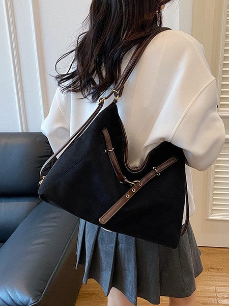 Vintage Slouchy Suede Hobo Bag | Soft Large Capacity Shoulder Tote
