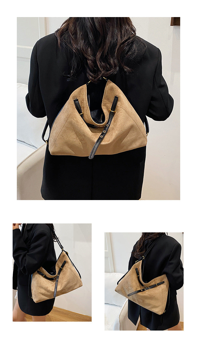 Vintage Slouchy Suede Hobo Bag | Soft Large Capacity Shoulder Tote