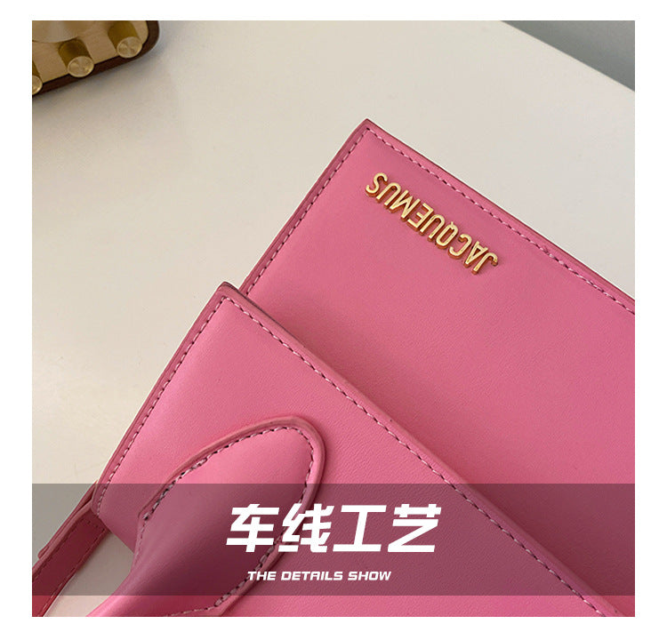 Architectural Top-Handle Flap Bag