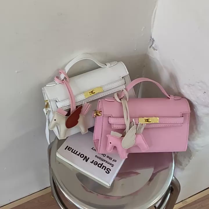 Aria Structured Top-Handle Crossbody Bag
